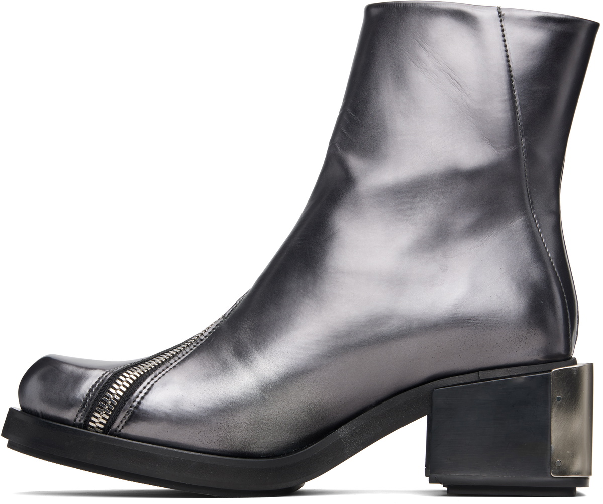 GmbH Gray Ergonomic Riding Ankle Boots