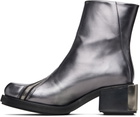 GmbH Gray Ergonomic Riding Ankle Boots
