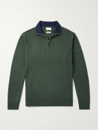Hartford - Wool and Cashmere-Blend Half-Zip Sweater - Green