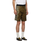 Versace Black Leopard Shorts