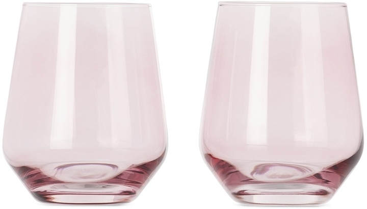 Photo: Estelle Colored Glass Pink Stemless Wine Glasses, 13.5 oz