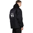 Y-3 Reversible Black Padded Jacket