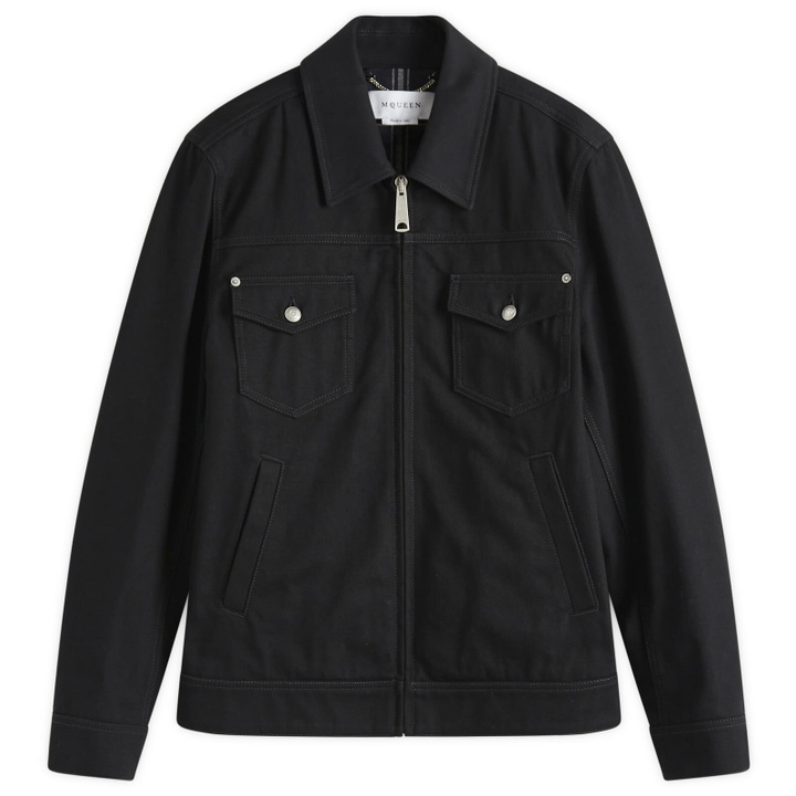 Photo: Alexander McQueen Men's Denim Zip Blouson in Black