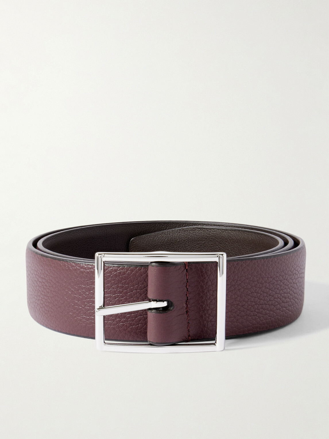 Anderson's - 3.5cm Reversible Full-Grain Leather Belt - Brown