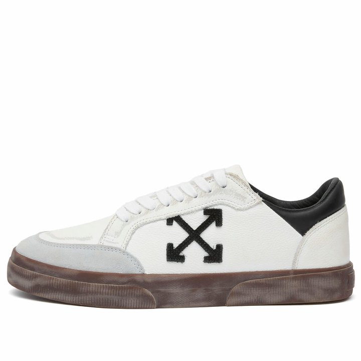Photo: Off-White Men's New Low Vulcanized Vintage Sneaker in Light Blue