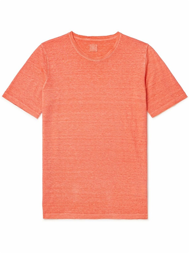 Photo: 120% - Slim-Fit Linen T-Shirt - Orange