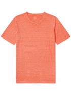 120% - Slim-Fit Linen T-Shirt - Orange