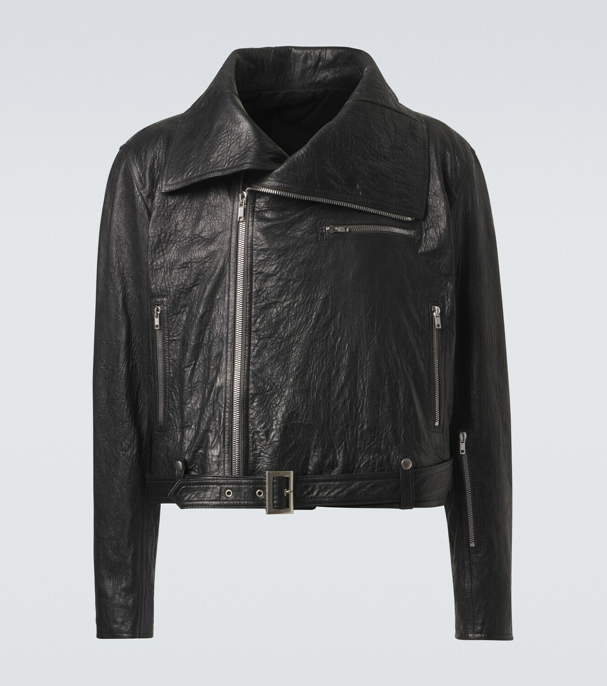 Rick Owens Dracubiker belted leather jacket