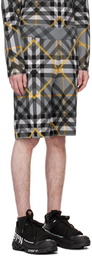 Burberry Gray Layered Check Shorts