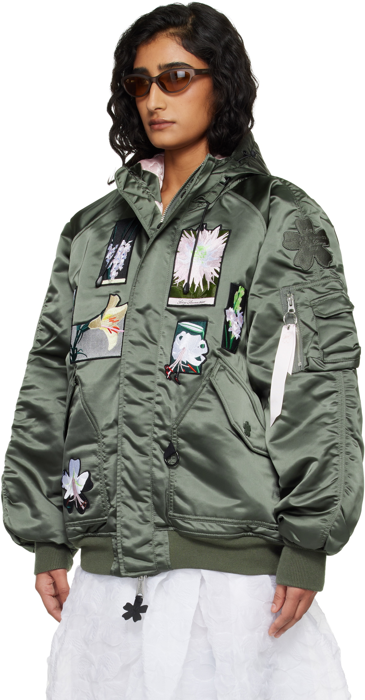 Cecilie Bahnsen Alpha Industries x Cecilie Bahnsen Green N-2B Bomber Jacket