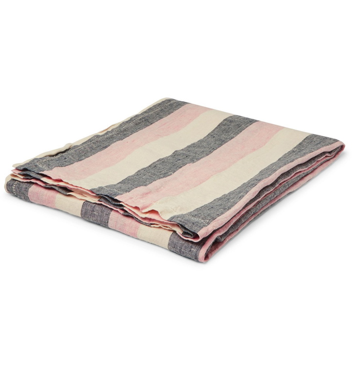 Photo: Frescobol Carioca - Striped Linen Towel - Pink