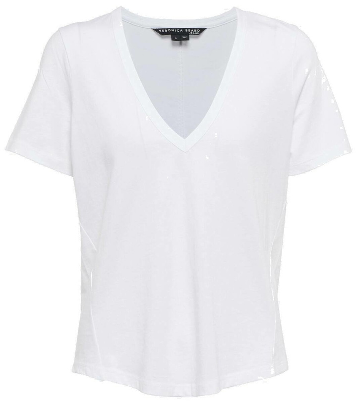 Photo: Veronica Beard Cindy V-neck cotton T-shirt