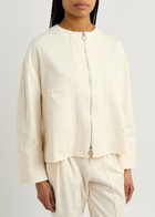 High Symmetry Panelled Stretch-jersey Jacket Off White