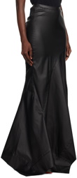 Ottolinger Black Asymmetric Denim Maxi Skirt