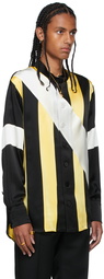 Wales Bonner Black & Yellow Sunshine Paneled Shirt