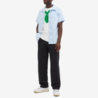 Comme des Garçons Play Men's Double Heart T-Shirt in White/Green