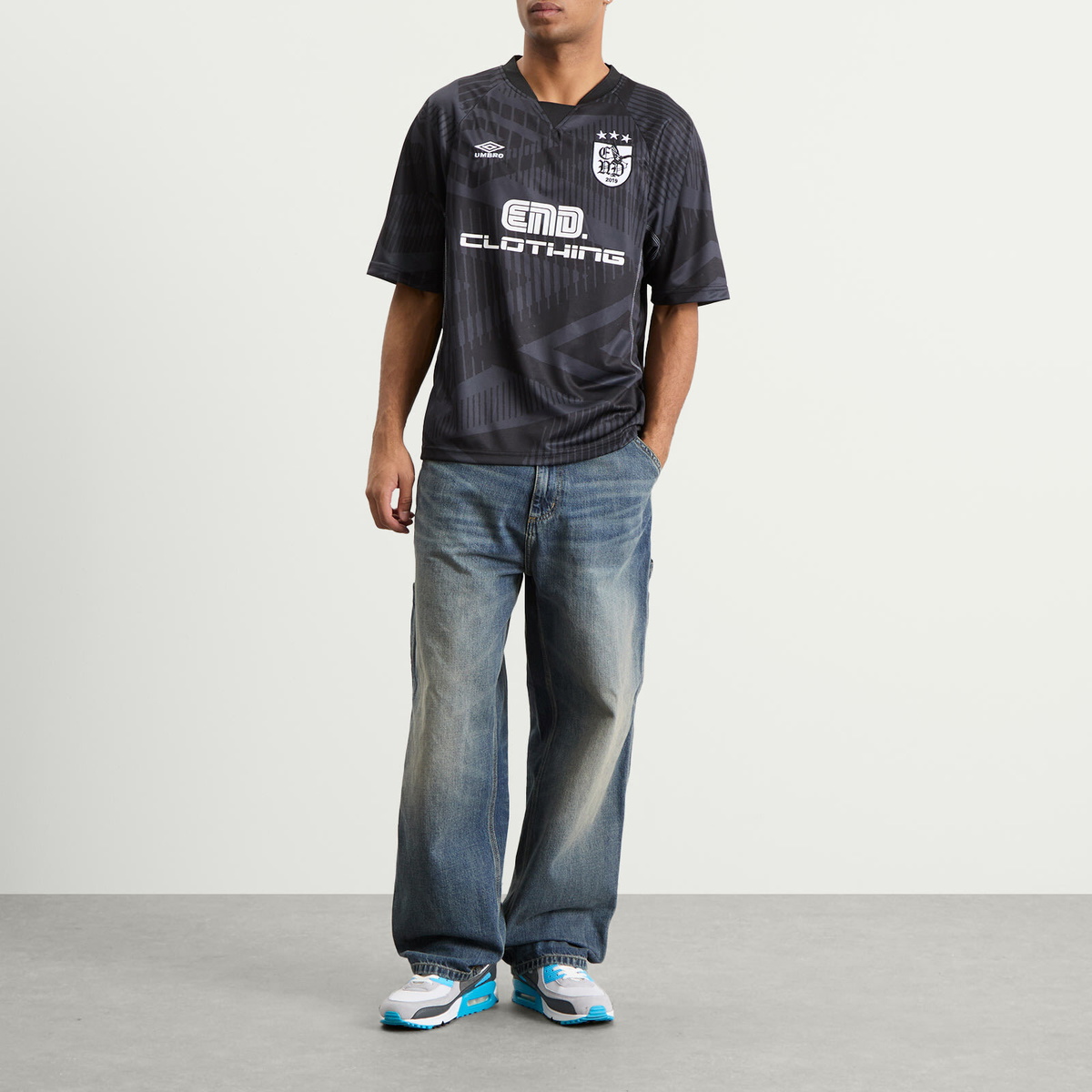 END. x Umbro London Jersey in Black