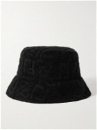 Fendi - Logo-Jacquard Cotton-Blend Terry Bucket Hat - Black