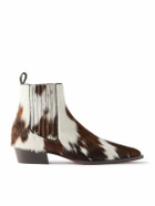 Christian Louboutin - Cheliviss Cow-Print Calf Hair Ankle Boots - Brown