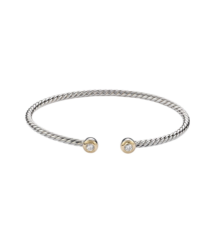 Photo: David Yurman Micro Cable Flex® 925 sterling silver and 14kt gold bangle