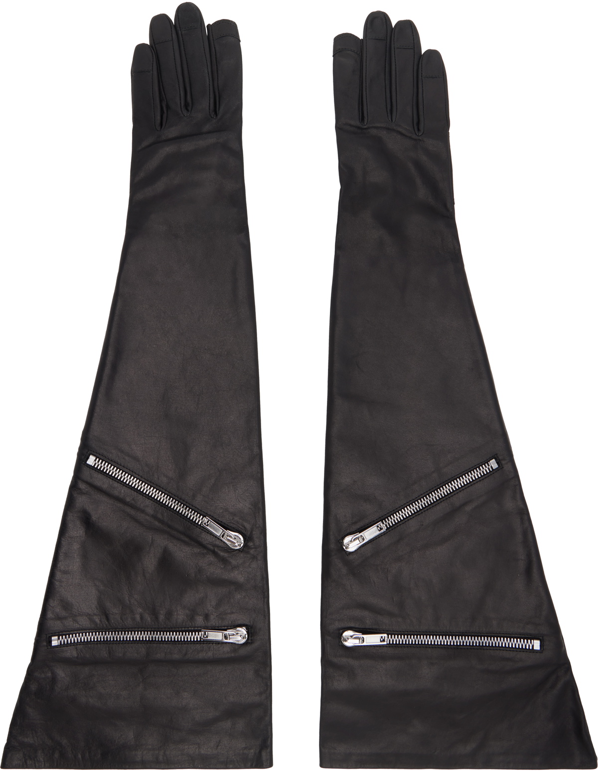 Rick Owens Black Porterville Gauntlet Gloves Rick Owens