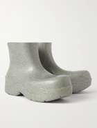 Bottega Veneta - Puddle Glittered Rubber Boots - Silver