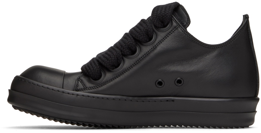 Rick Owens Black Jumbo Laced Low Sneakers