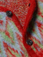 Beams Plus - Jacquard-Knit Cardigan - Red