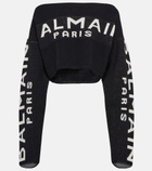 Balmain - Off-shoulder wool-blend sweater