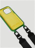 Logo iPhone 13 Pro Phone Case With Strap in Green
