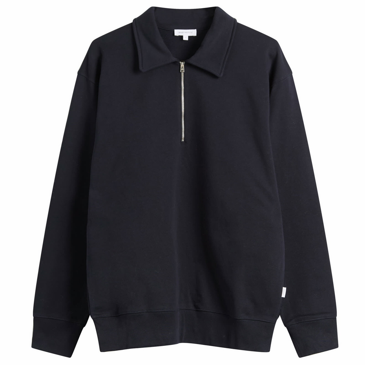 Norse Projects Men's Norse Standard Half Zip Sweatshirt in Dark Navy