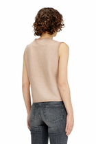 Diesel Sleeveless top with devoré threads - T-Shirts Womens in Pink