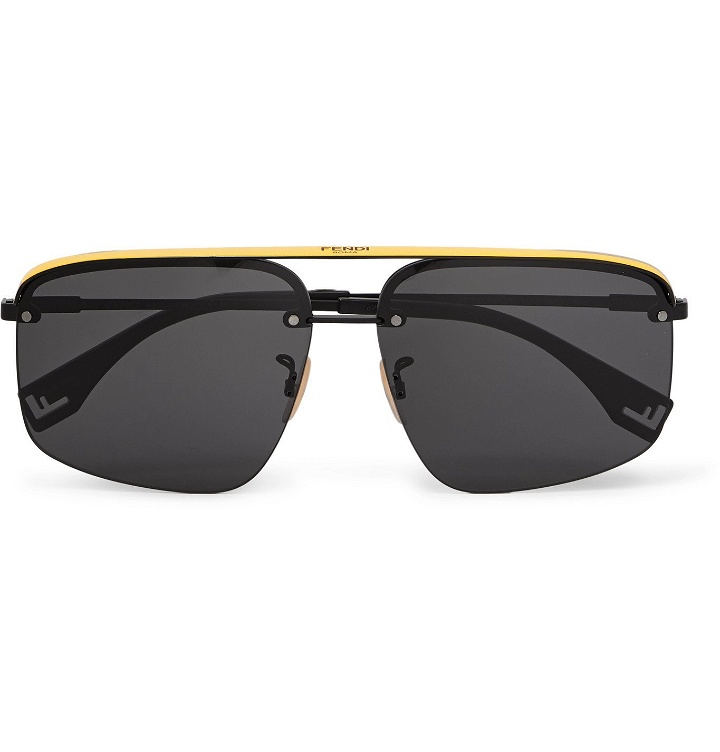 Photo: Fendi - Aviator-Style Metal and Acetate Sunglasses - Black