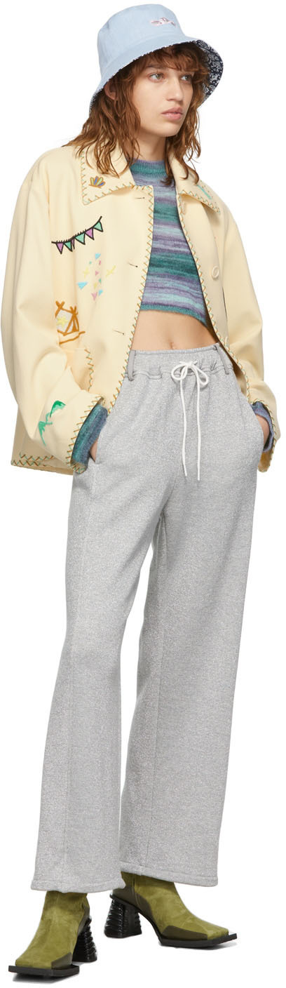 SJYP Beige Festival Embroidery Jacket