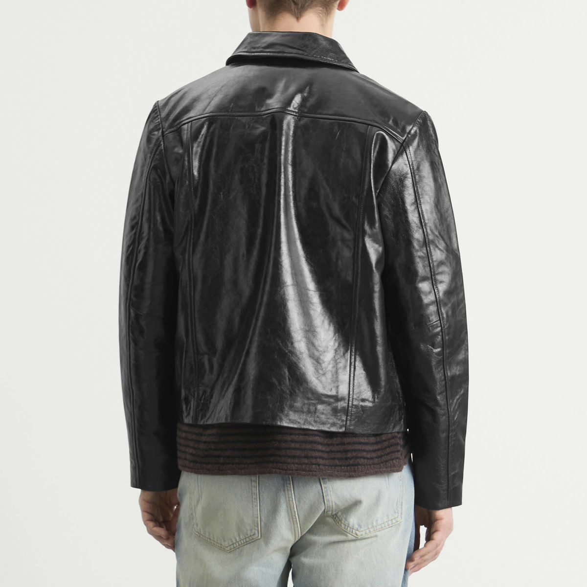 Won Hundred Men's Dutton Leather Jacket in Black