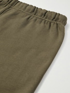 FEAR OF GOD ESSENTIALS - Logo-Flocked Cotton-Blend Jersey Drawstring Shorts - Brown