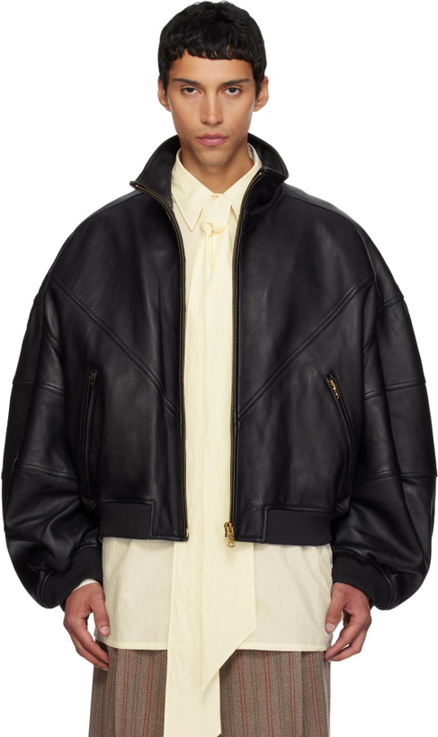 Photo: WILLY CHAVARRIA Black Ruff Rider Leather Jacket