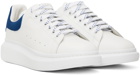 Alexander McQueen White & Blue Oversized Sneakers