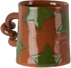 Harlie Brown Studio SSENSE Exclusive Brown & Green Star Delights Wiggle Mug