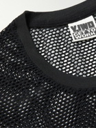 Y,IWO - Printed Mesh T-Shirt - Black