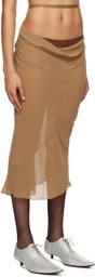 Elena Velez SSENSE Exclusive Tan Midi Skirt