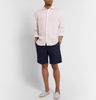 120% - Slim-Fit Garment-Dyed Linen Shirt - Pink