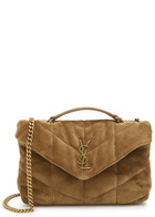 Saint Laurent Toy Puffer Quilted Suede Shoulder bag - Brown - One Size