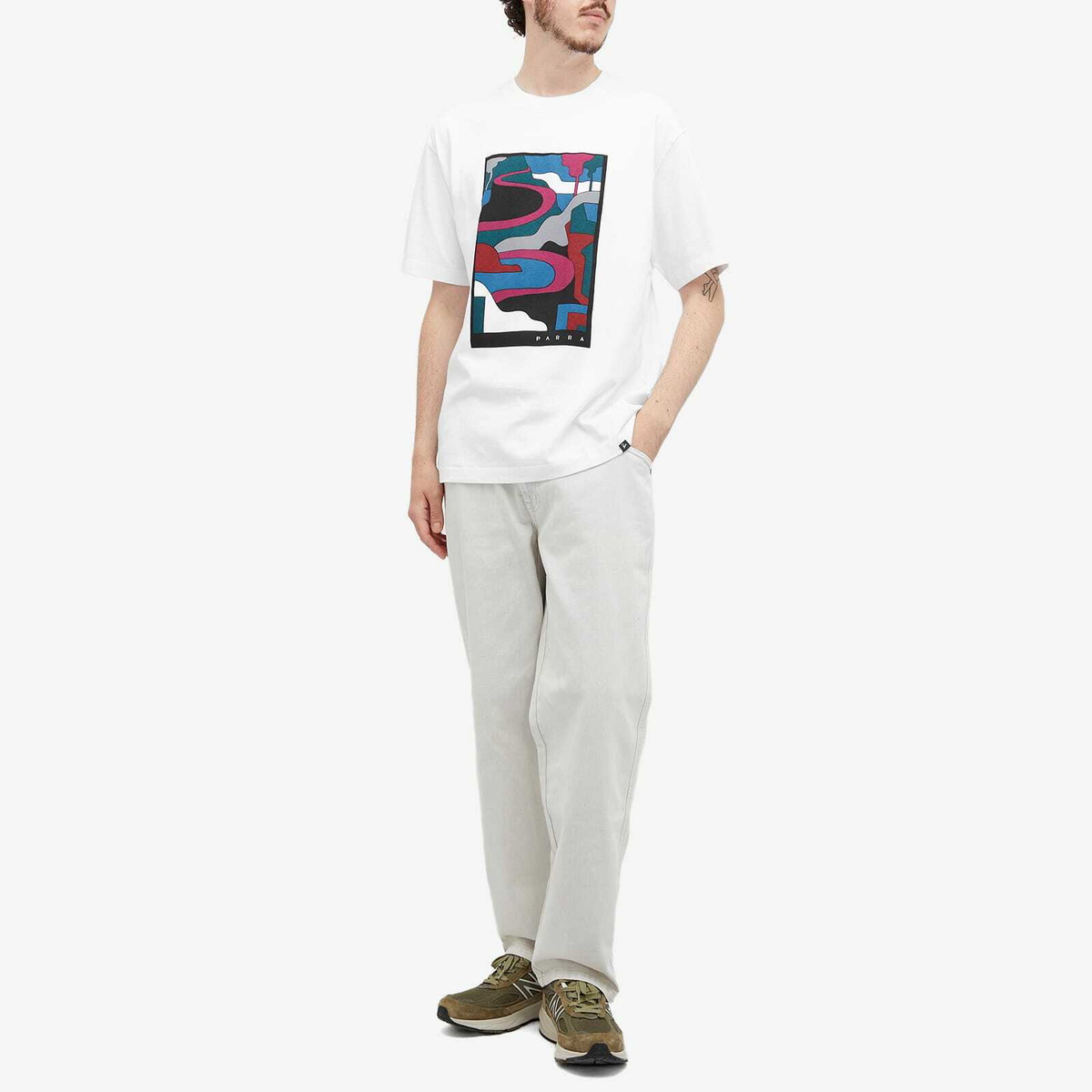 By Parra Men's The Stelvio T-Shirt in White By Parra