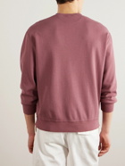Brunello Cucinelli - Embroidered Logo-Print Cotton-Blend Jersey Sweatshirt - Pink