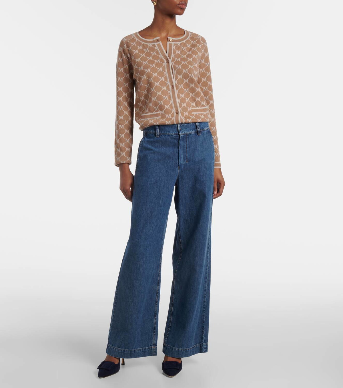 【関税込み】Max Mara Jeans Sequinned denim jeans, navy | Weekend Max Mara