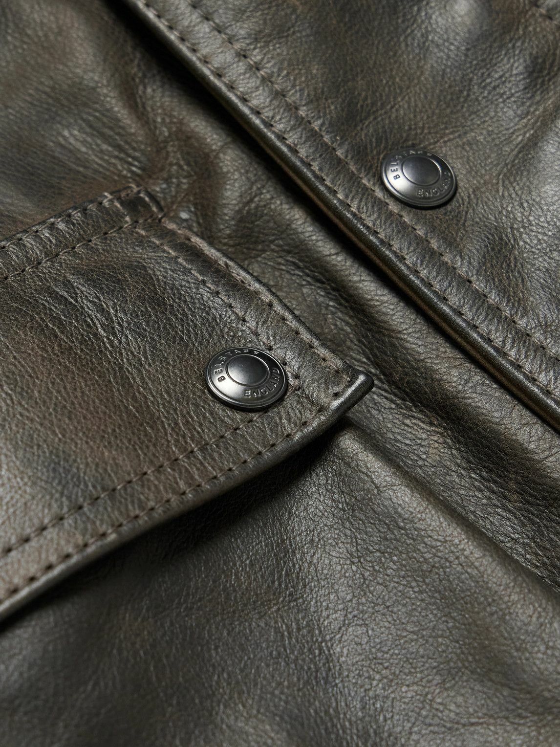 Belstaff - Legacy Trailmaster Panther Waxed-Leather Belted Jacket - Green