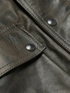 Belstaff - Legacy Trailmaster Panther Waxed-Leather Belted Jacket - Green