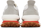 Lanvin White & Grey Bumpr Sneakers