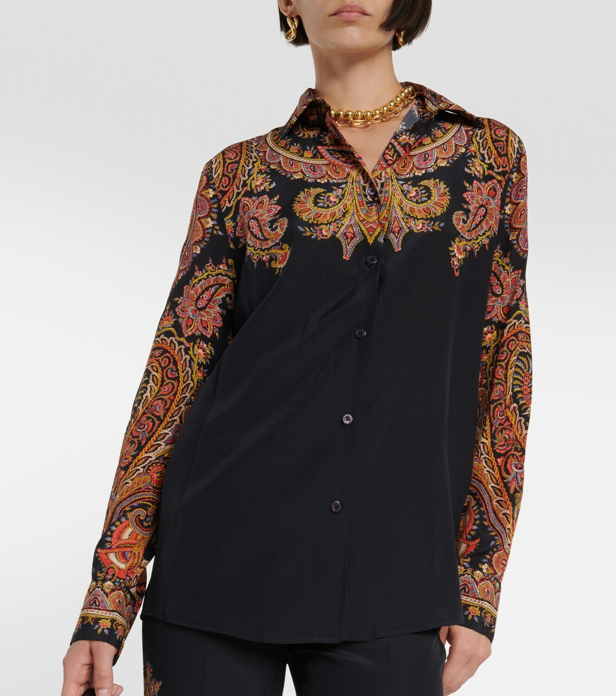 Etro Floral silk blouse